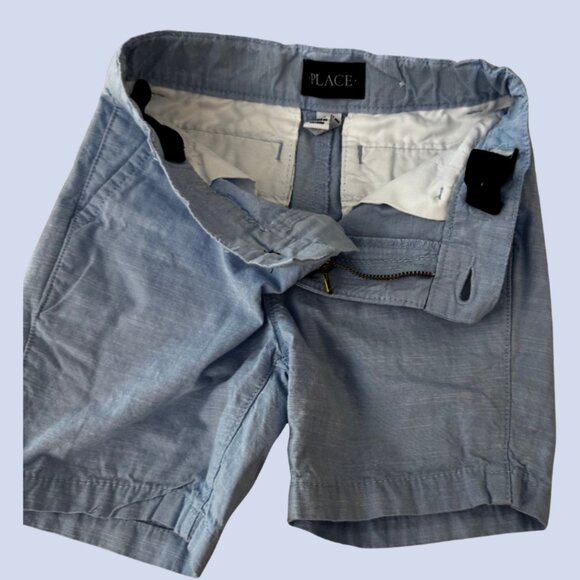 Bundle ** Children’s Place Boys Shorts, Size 5, Linen & Twill, Soft Blue ** - Picture 6 of 6